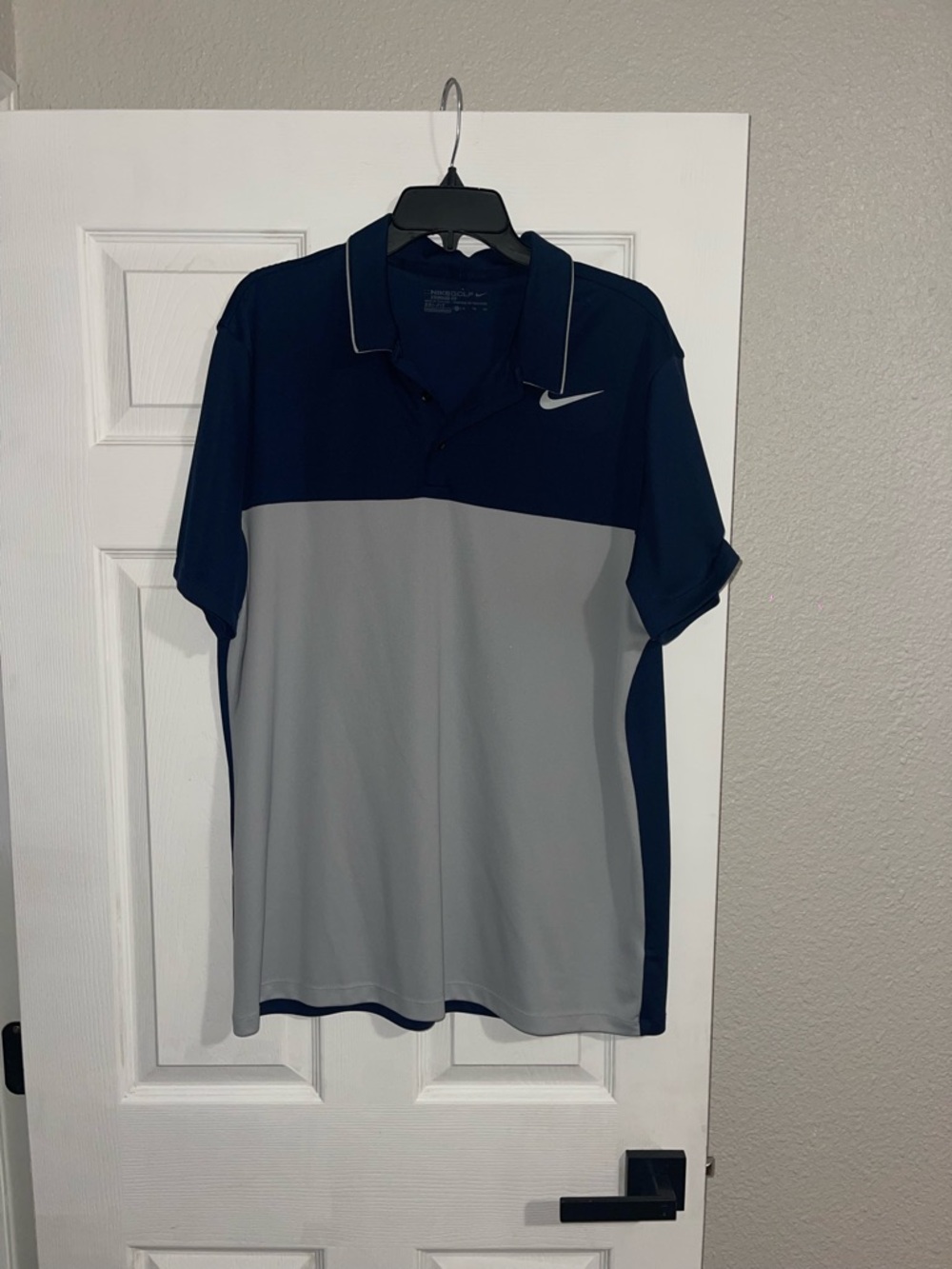 Nike Two-Tone Navy and Gray Golf Polo